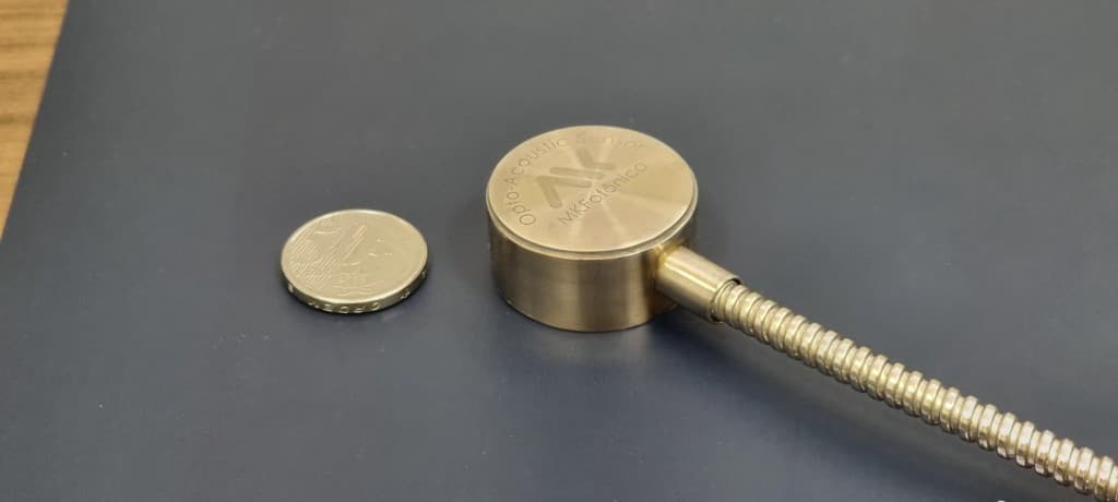 MK Fotônica opto-acoustic sensor head — 55 kHz resonant design